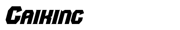 Gaiking font preview